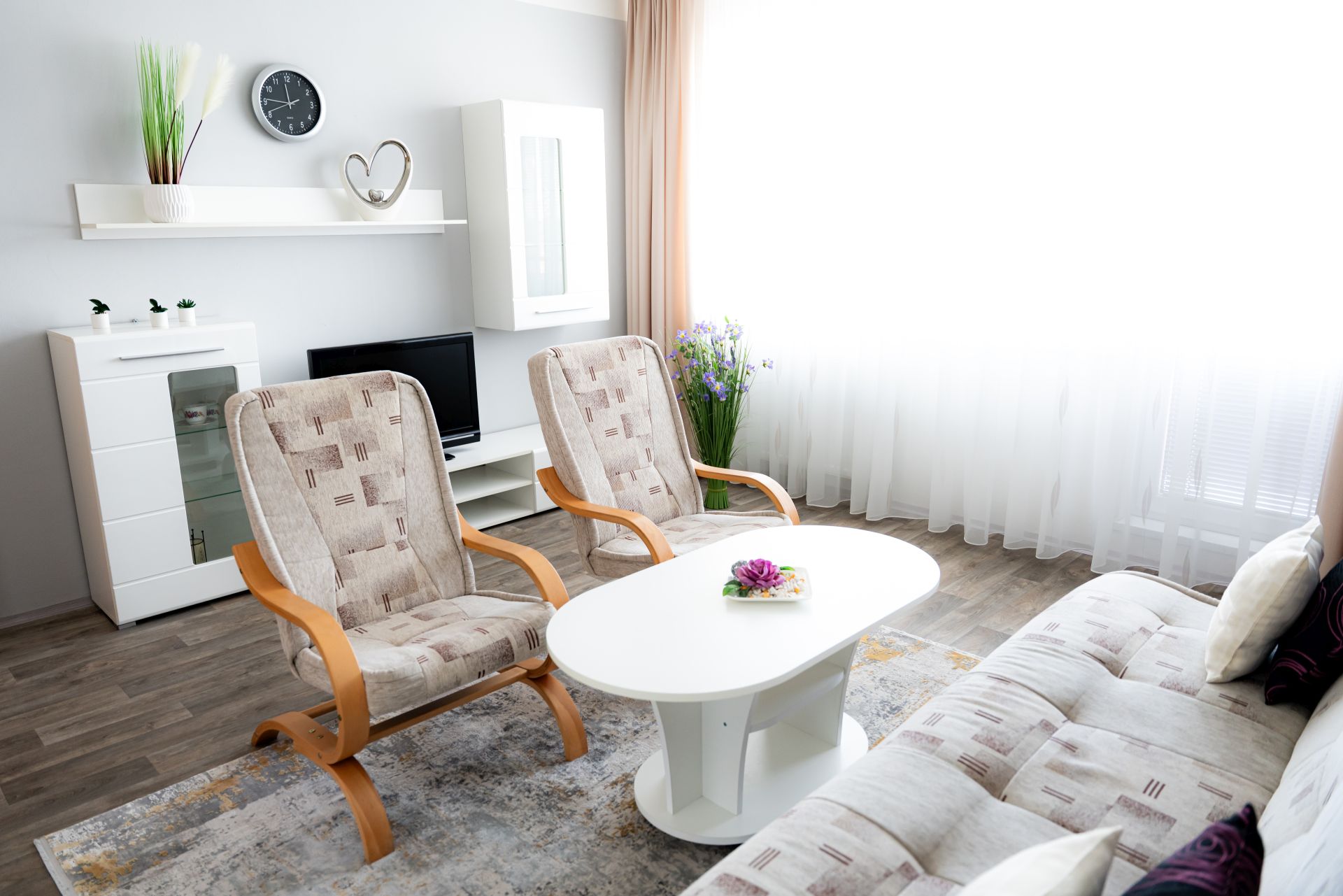 front view of the suite living room