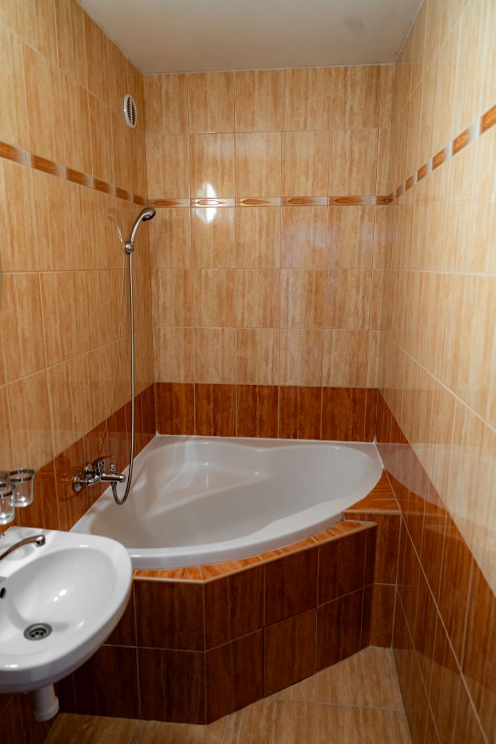 front view of the suite bathroom